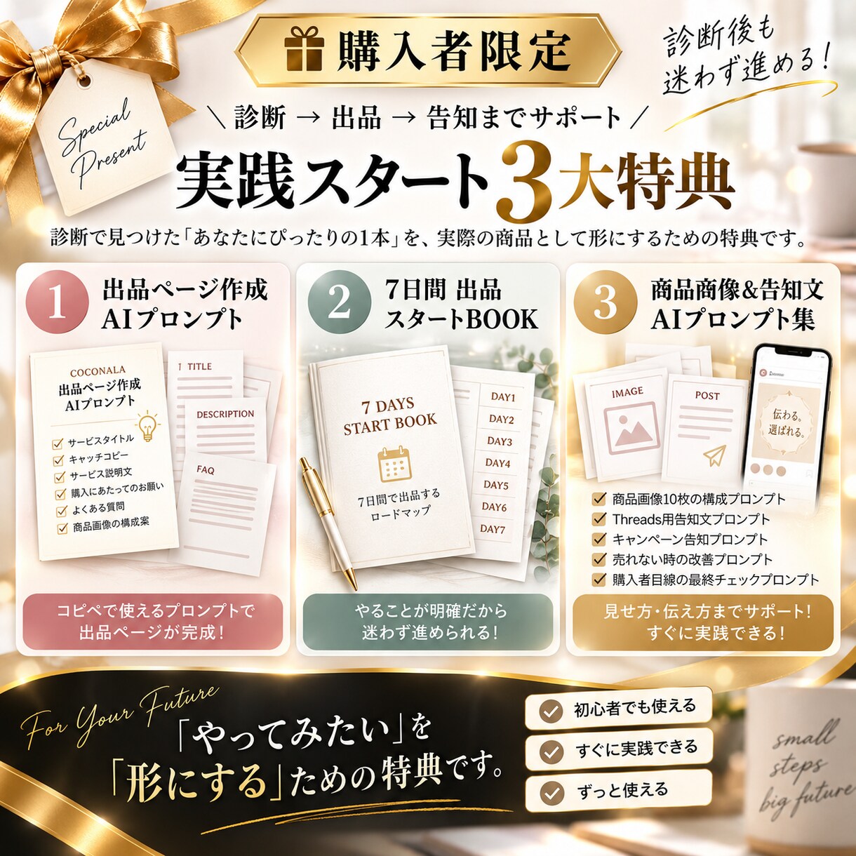 自分に合う副業を1本に絞るAI診断ツールを渡します 副業迷子を卒業｜14問で最初にやる副業とやらない副業が見える イメージ9