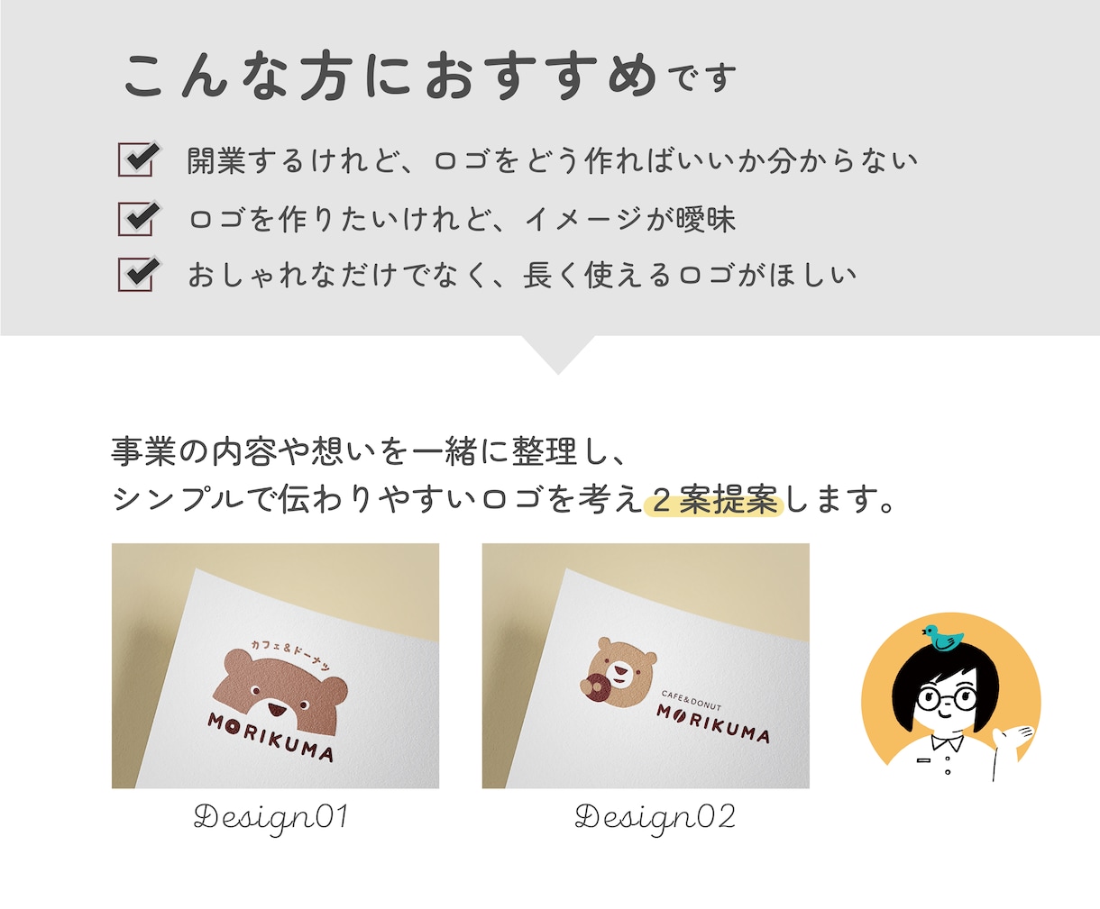 情報を整理して「伝わる」ロゴをデザインします 開業する方・店舗・個人事業主様など│２案提案│修正回数無制限 イメージ3