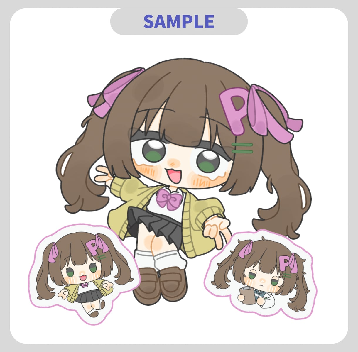 ミニキャラ（SD・デフォルメ）イラストを描きます 配信や動画、グッズにも使える可愛いまるっとしたミニキャラです イメージ9