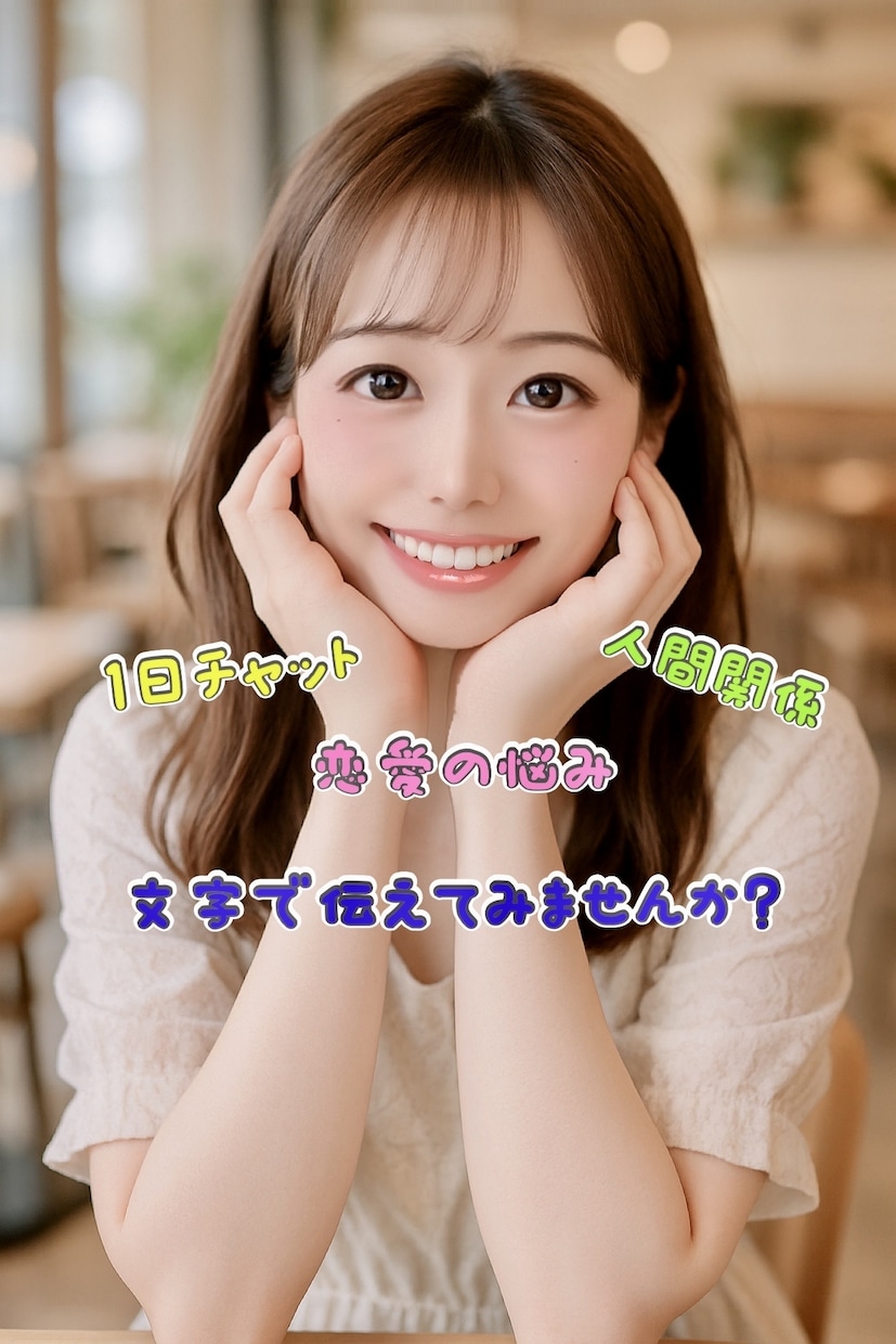 1日 お友達感覚でトークルームでチャットします 恋愛相談から今すぐ聞いてほしい悩みをチャットでお返事します♡ イメージ3