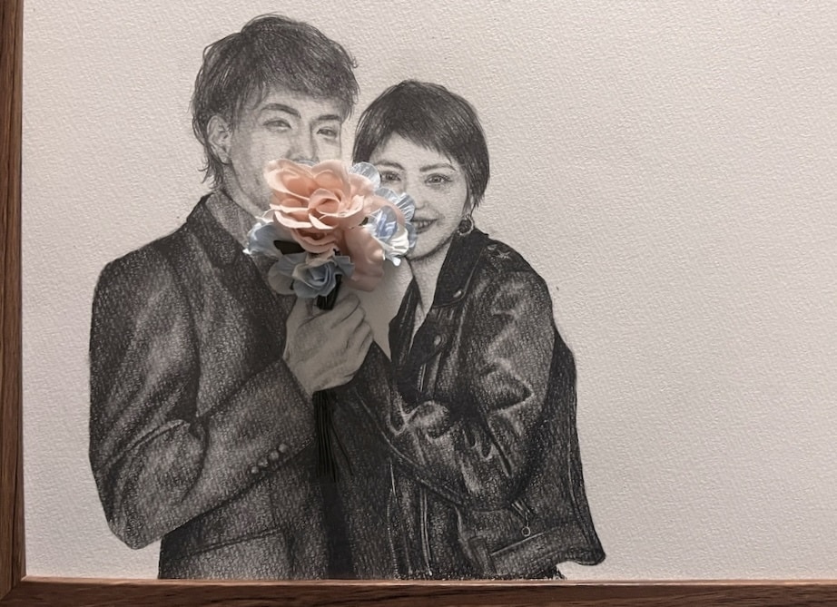 ハイセンスなウェルカムボード描きます 結婚式の前撮りや、お二人の素敵な思い出の一枚に魂を込めます イメージ1
