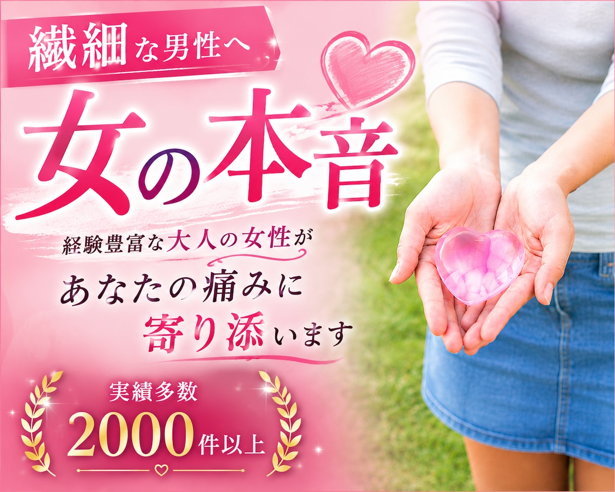 男性限定❤️経験豊富な大人の女性が恋愛相談致します 自信がない時、女性の小さなサインを見逃さないで❤️一番大事！ イメージ1