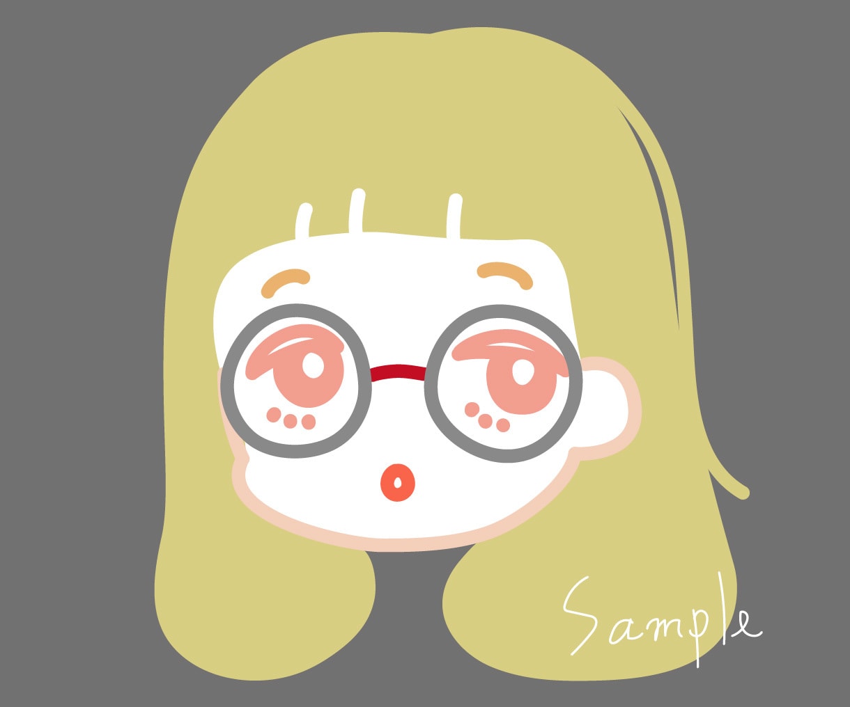 なんか気の抜けるゆるーい女の子のアイコン作ります SNSのアイコンをゆるく可愛くしたい人に イメージ2