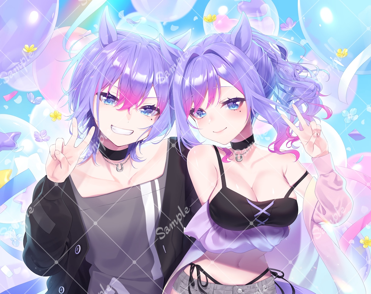 可愛い女の子の１枚絵イラストお描き致します ＊動画（歌ってみたやサムネイル等）、ゲーム、書籍などにぜひ！ イメージ3