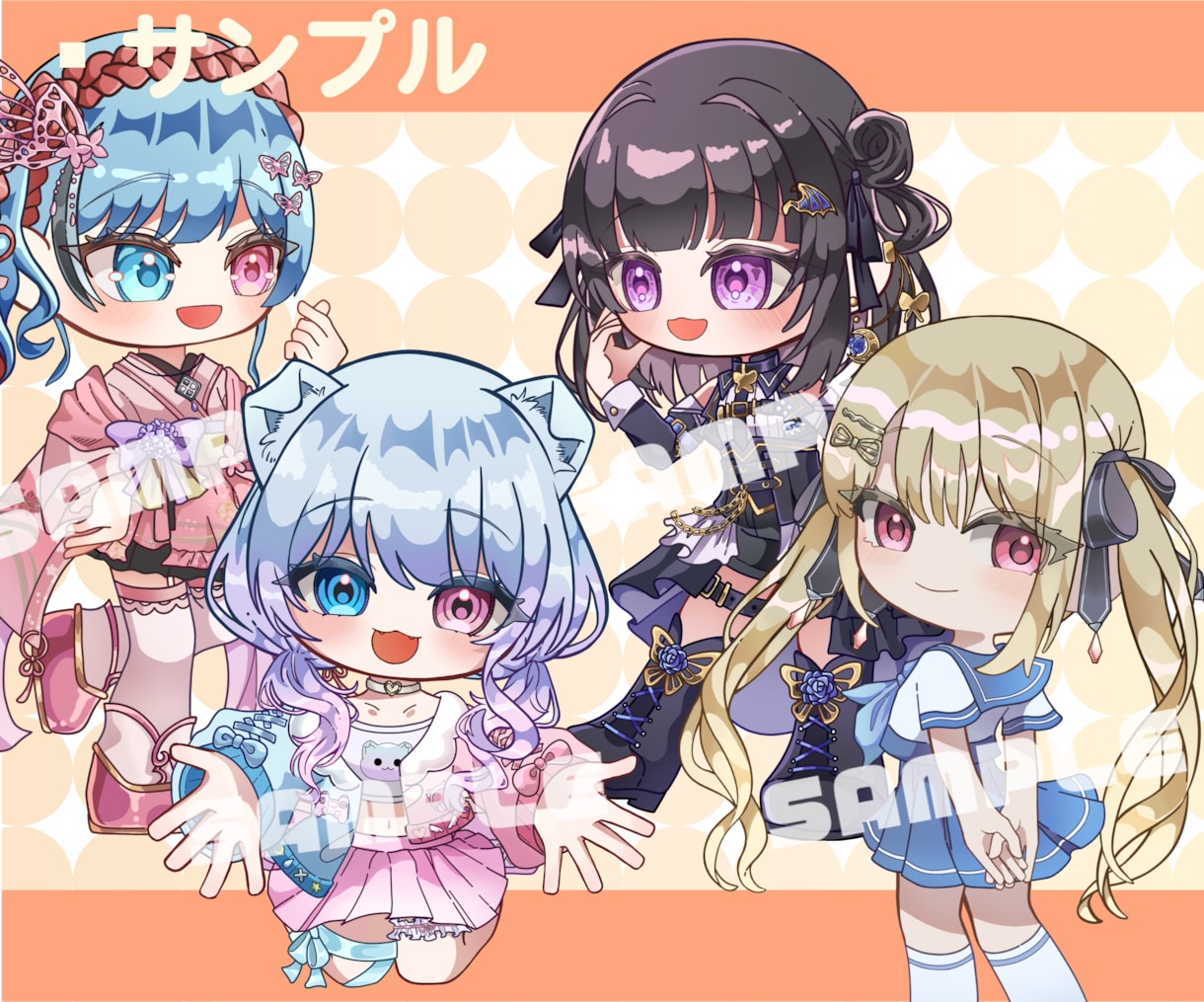 可愛いくポップなSD・ミニキャライラスト描きます グッズやアイコンなどにぜひ！オプションで商業利用も可！ イメージ6