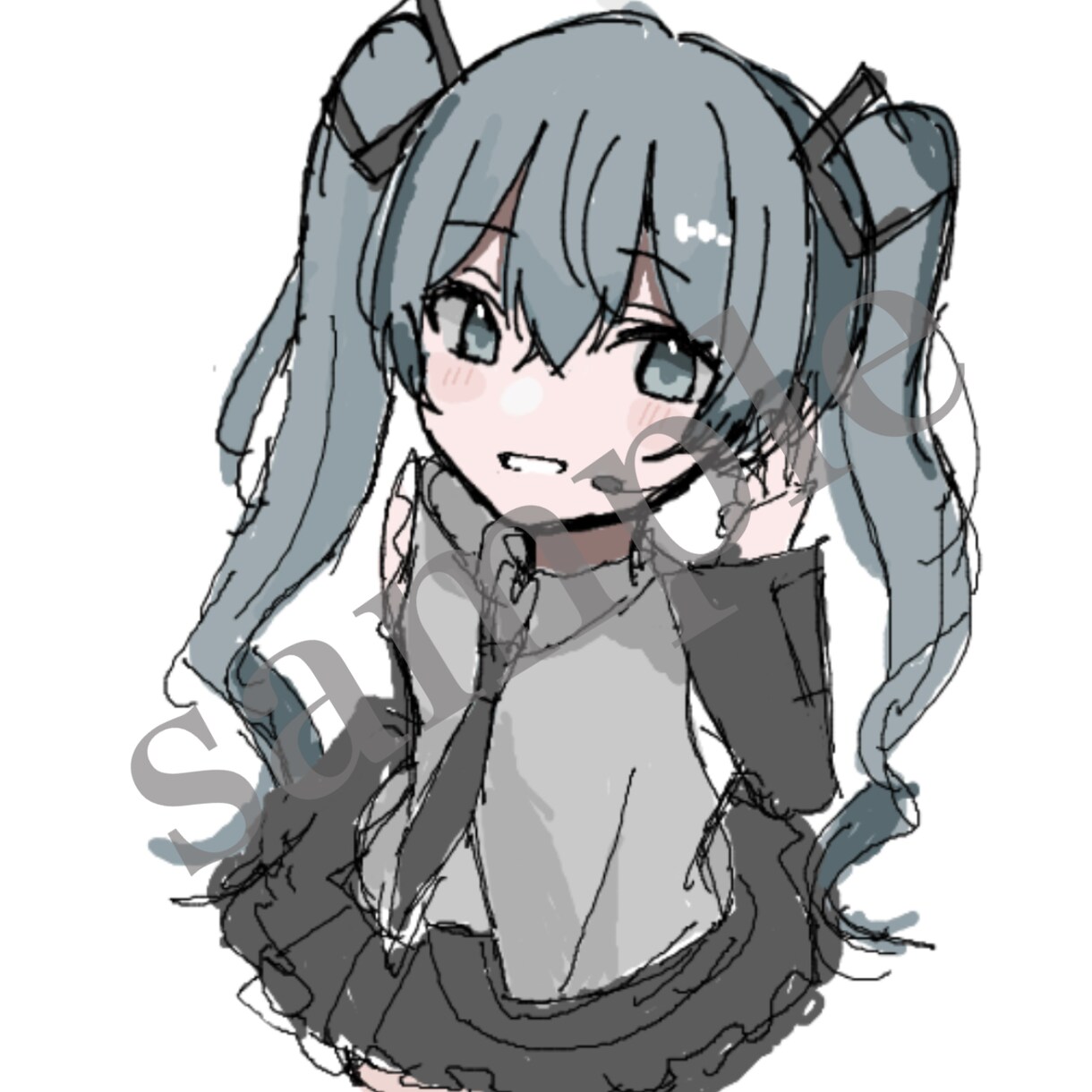 可愛い系・かっこいい系のSNS用アイコンを描きます ※萌え系や男性のイラスト/オリジナルキャラクターのみです イメージ6