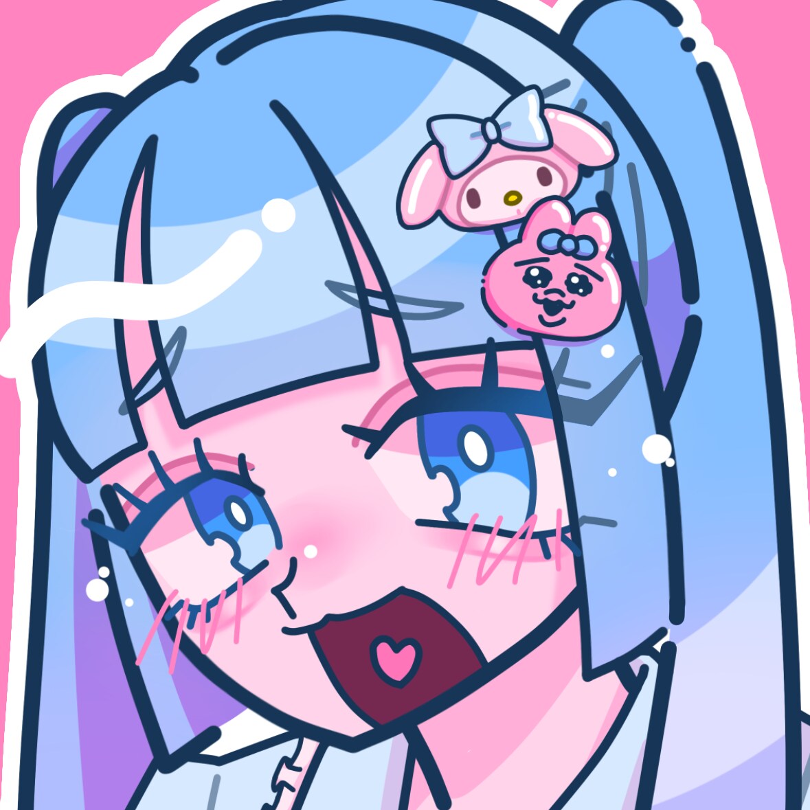 ホップでかわいいアイコン、ヘッダー等描きます 絶対印象に残るキャッチーなアイコンをご提供！！ イメージ1