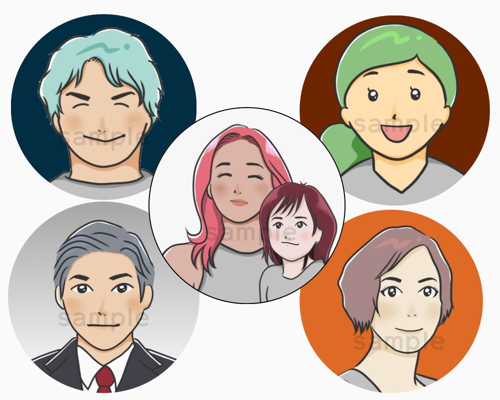 商用利用OK!POPで可愛いアイコン作成します POPな髪色で目を引く可愛いアイコン制作します♪ イメージ8