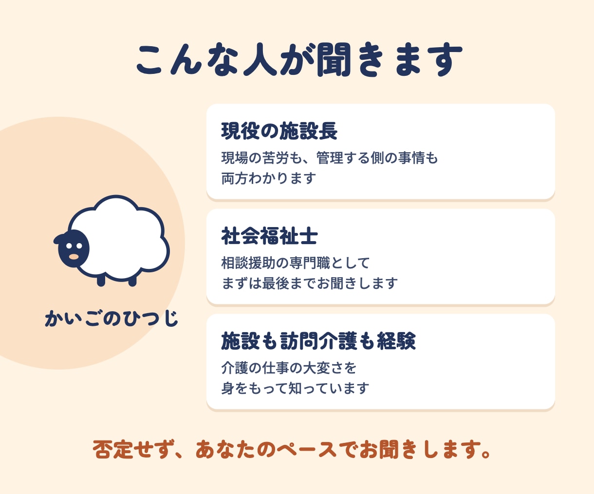 現役施設長×社会福祉士｜介護職員のお悩みを聞きます 介護現場で起こる人間関係の愚痴などをじっくり聞きます イメージ4