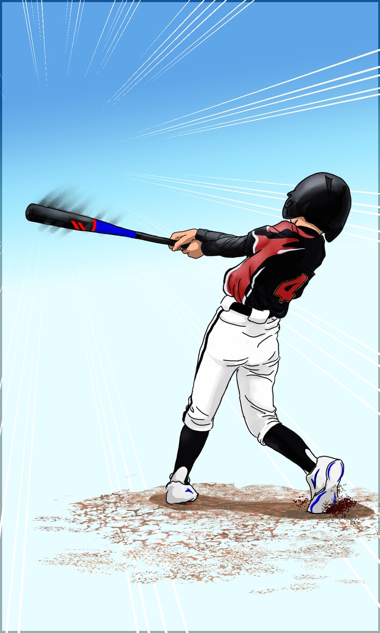 漫画風スポーツイラストをお描きします スポーツ漫画のカラー表紙みたいに主人公な我が子をかざりましょ イメージ3