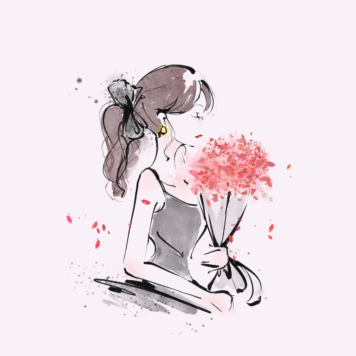 SNSのアイコンなどに！大人可愛いイラスト描きます あなたの理想の女性像をイラストにします イメージ4