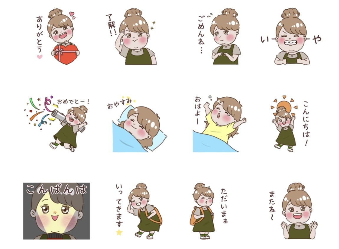 オリジナル似顔絵スタンプ作成します お子さんやペット、ビジネス用などにおすすめです イメージ2