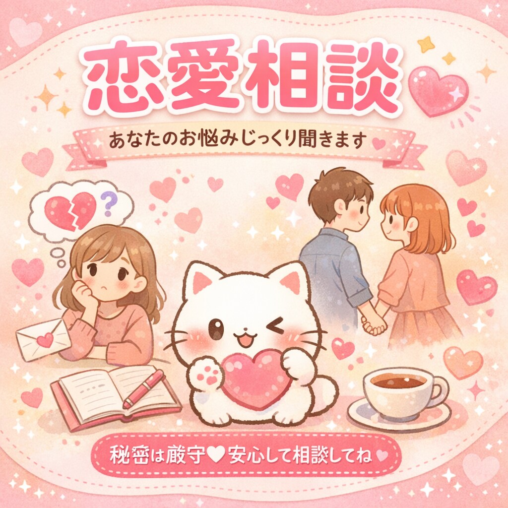 恋愛や人間関係の悩み相談とLINE文章考えます 送る前に一緒に整理して、言葉にします◎ イメージ1