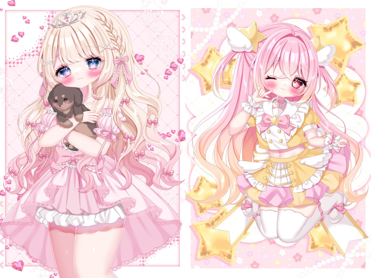 きらきらふわふわかわいいイラストをお描きします アイコンや1枚絵、MVイラストなどなんでもお描きいたします！ イメージ3