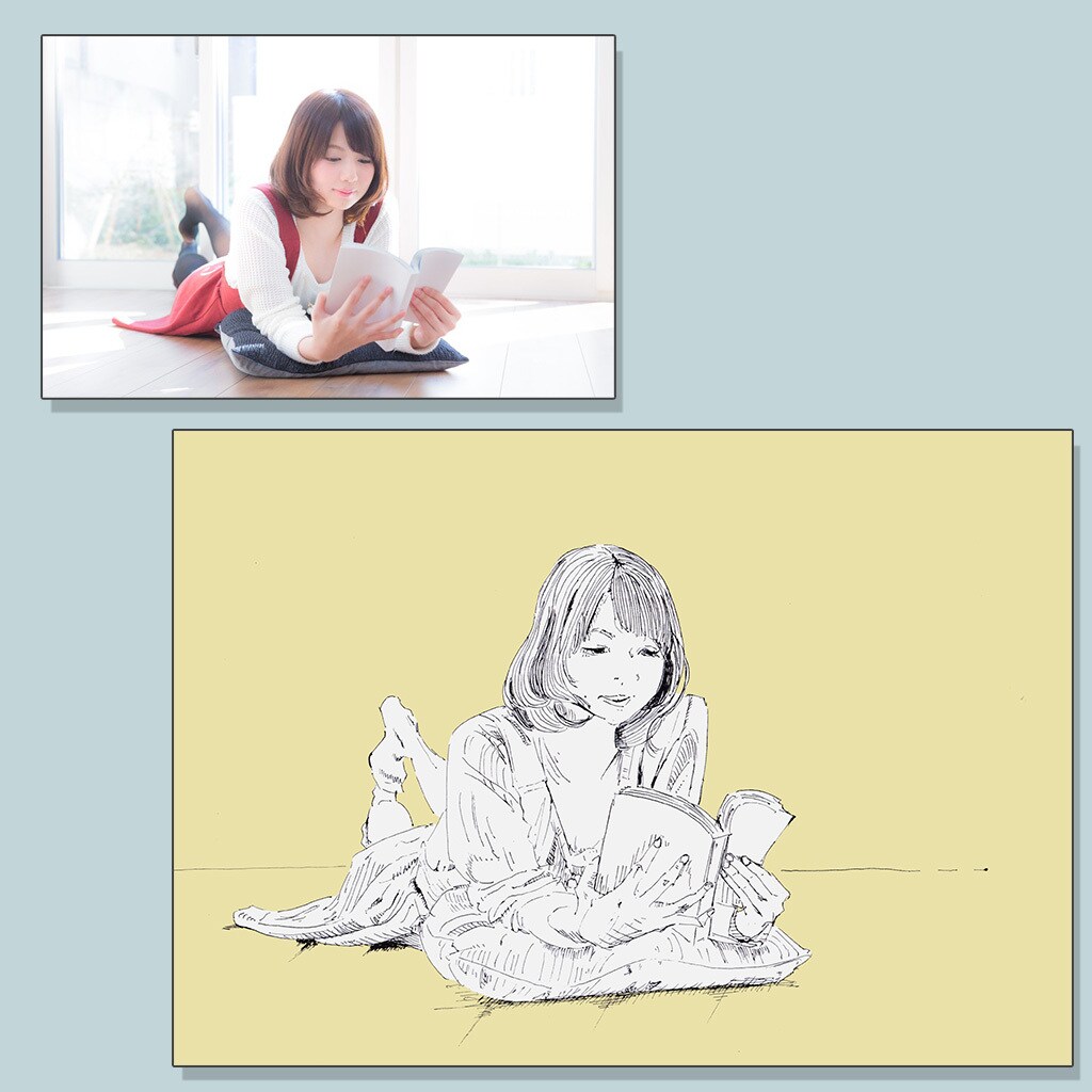 ボールペンで写真をイラストにします 一発描きで味あるタッチが特徴　お祝い・プレゼント・挿絵に！ イメージ2