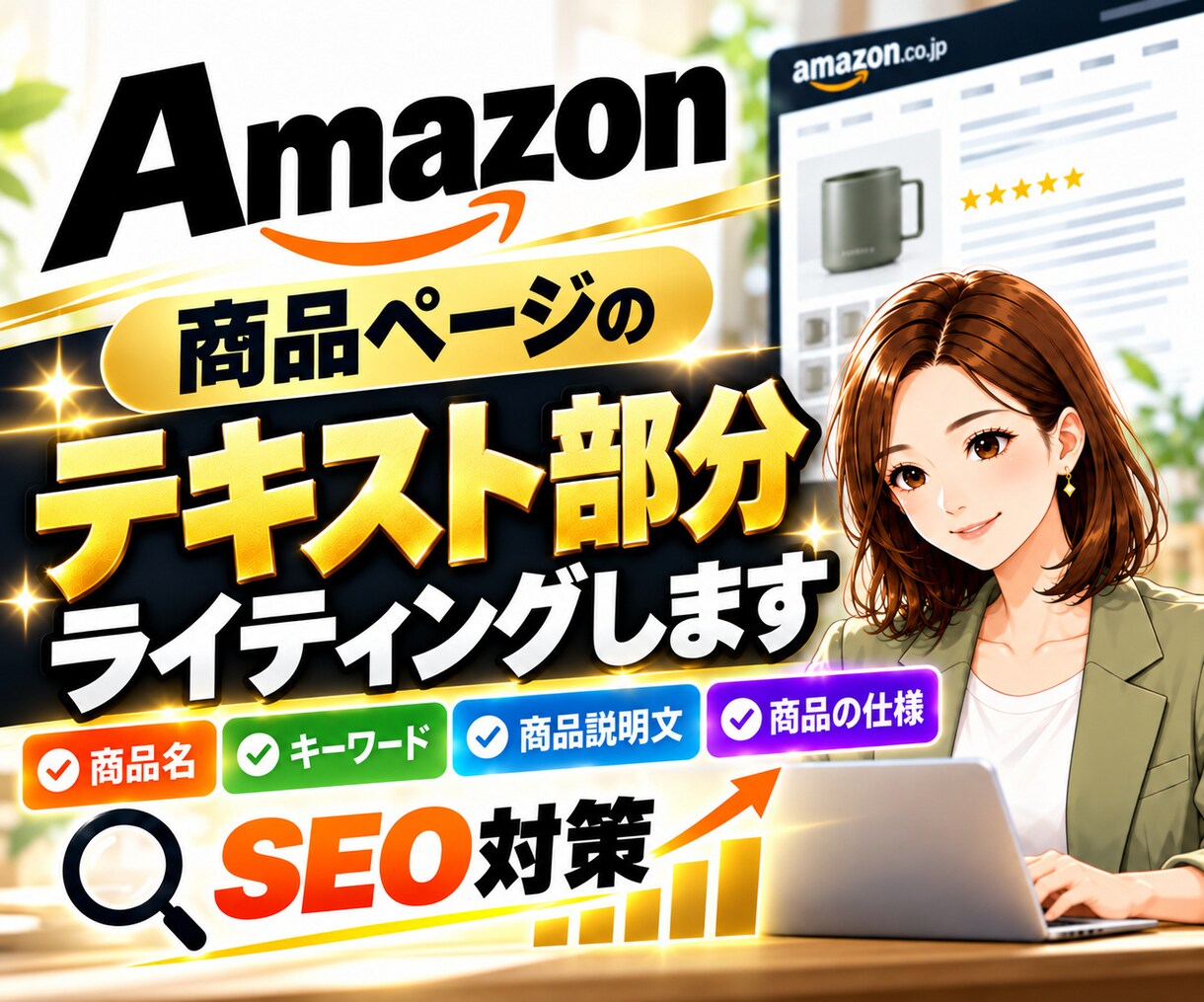Amazon特化！商品名キーワードSEO対策します 商品画像での訴求だけではダメ！テキスト部分のキーワード対策 イメージ1