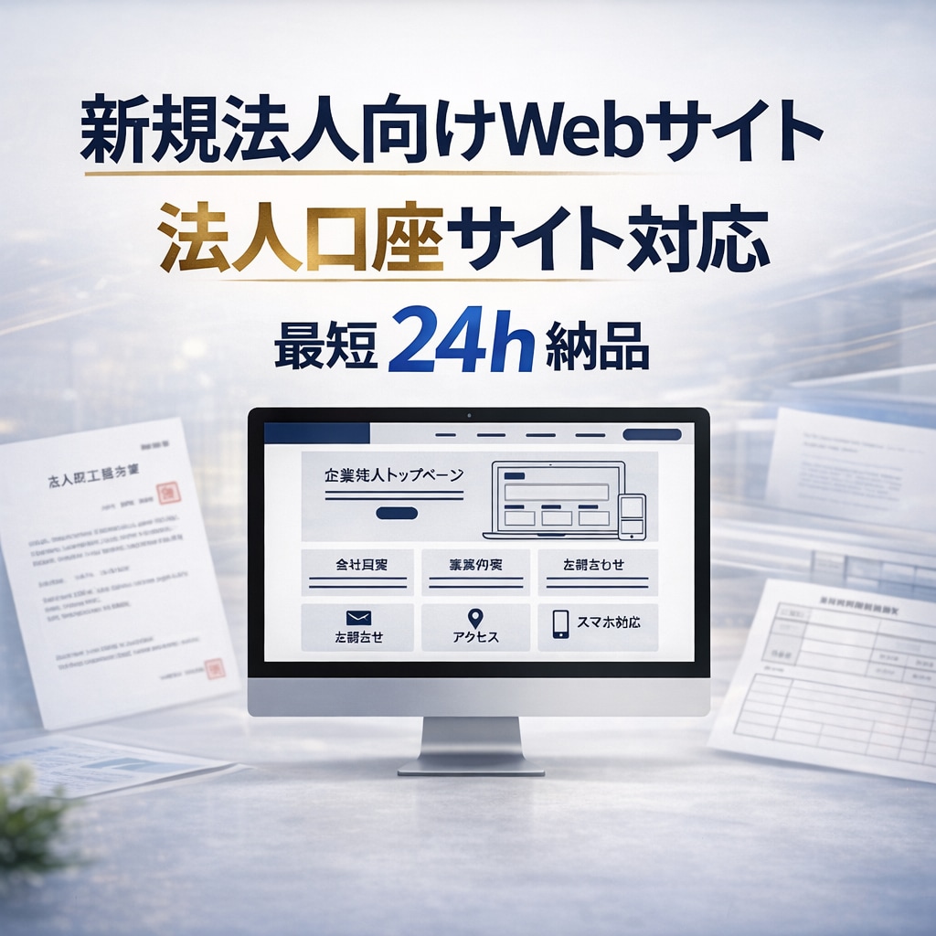 48時間で仮ホームページ公開します 口座開設や営業開始に使える初期公開用 イメージ1