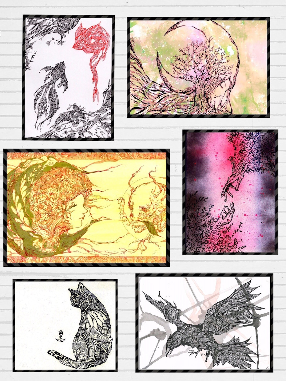 ボールペン画(細密画)で絵を描きます 世界にひとつ。あなたのお部屋に個性的な絵を飾ってみませんか イメージ3