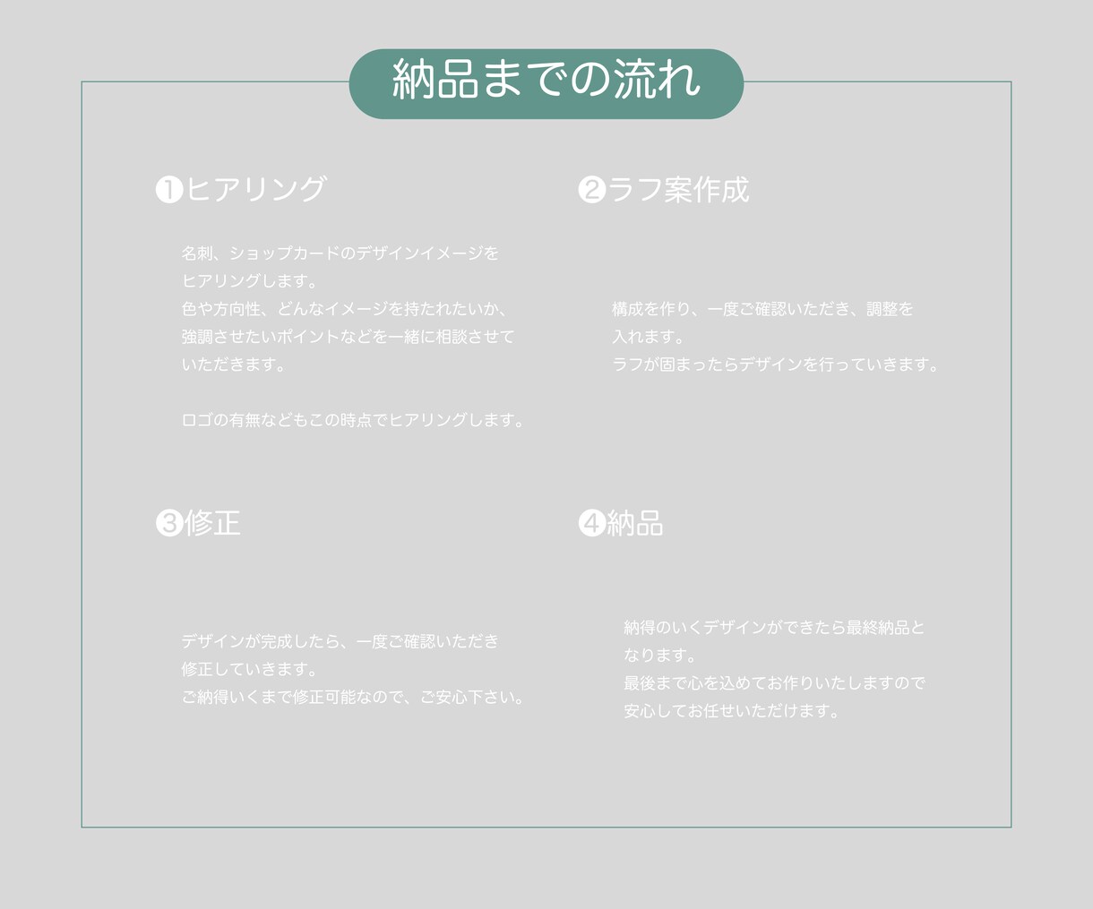 覚えてもらえる名刺/ショップカードを作ります 持たれたいイメージ/誘導導線を意識した名刺作り イメージ5