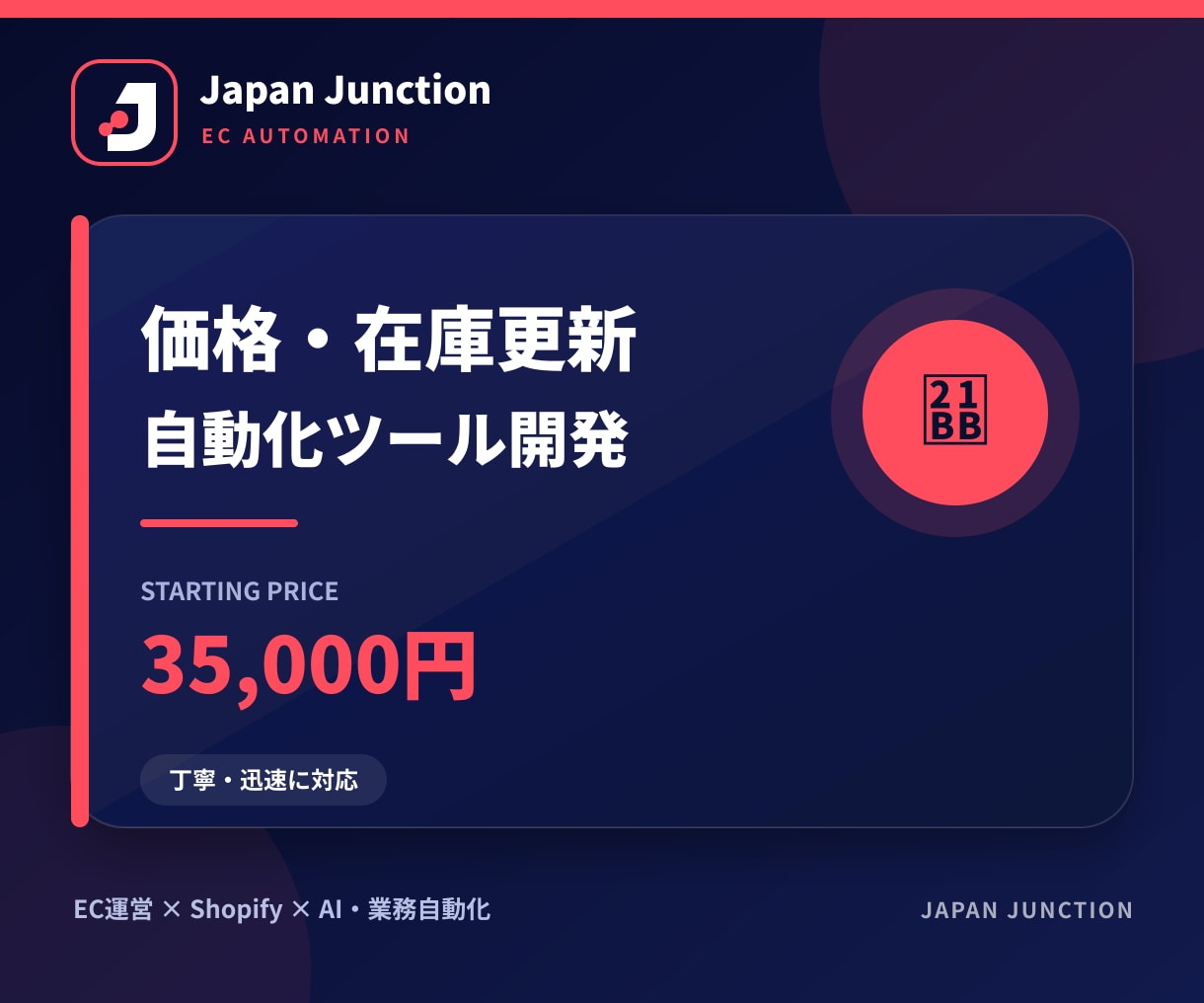 ECの価格・在庫更新を自動化します CSV・API・公開データを連携し毎日の作業を削減 イメージ1
