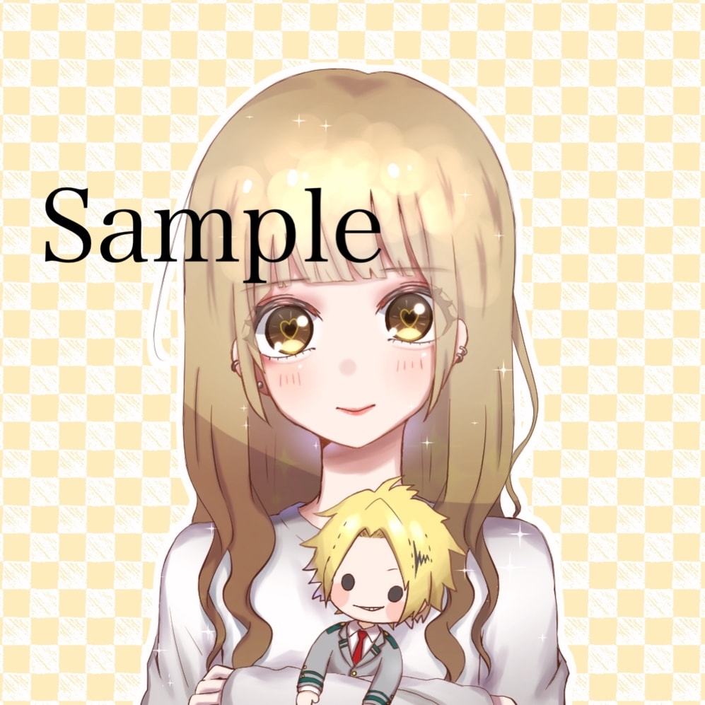推しぬい×自分！SNS用アイコン描きます 量産・夢アイコン作成(1×1) イメージ1
