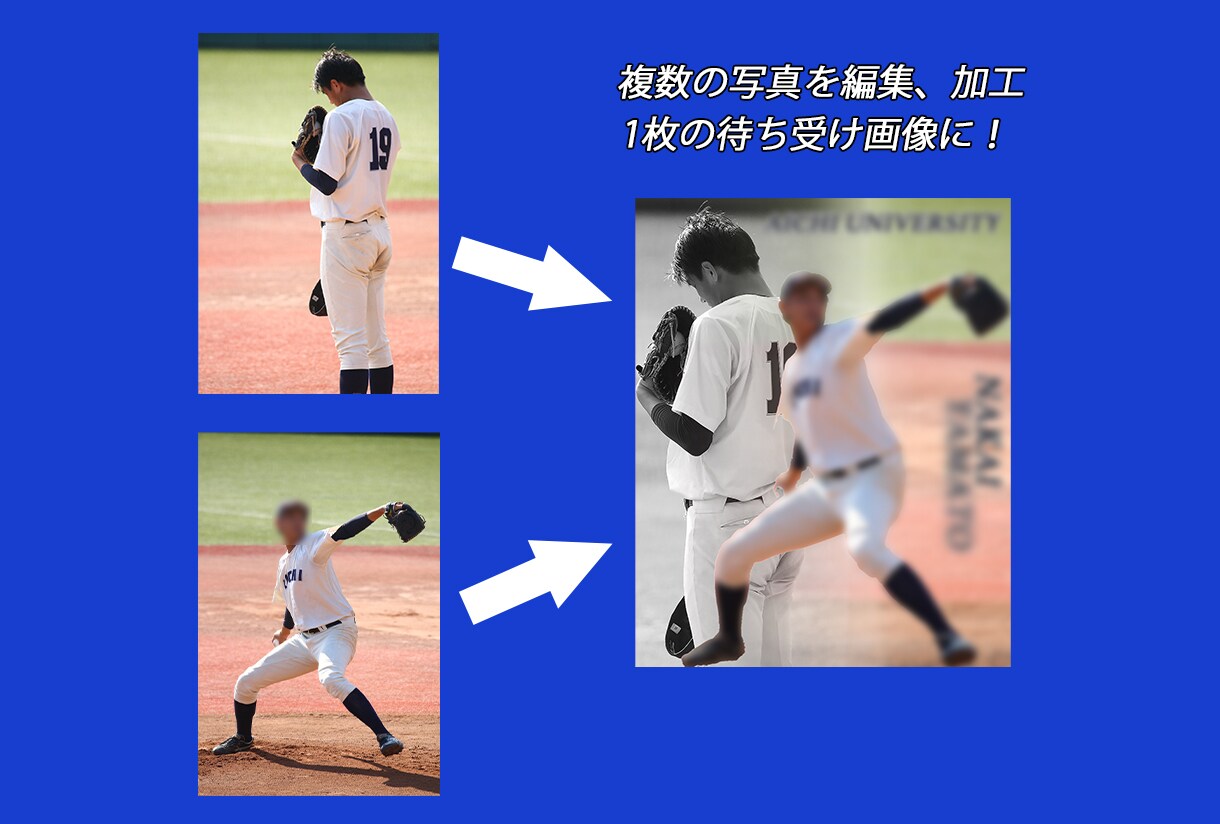 待ち受けに最適 スポーツ写真の編集、加工を行います スポーツを頑張る方々とご家族へ イメージ1