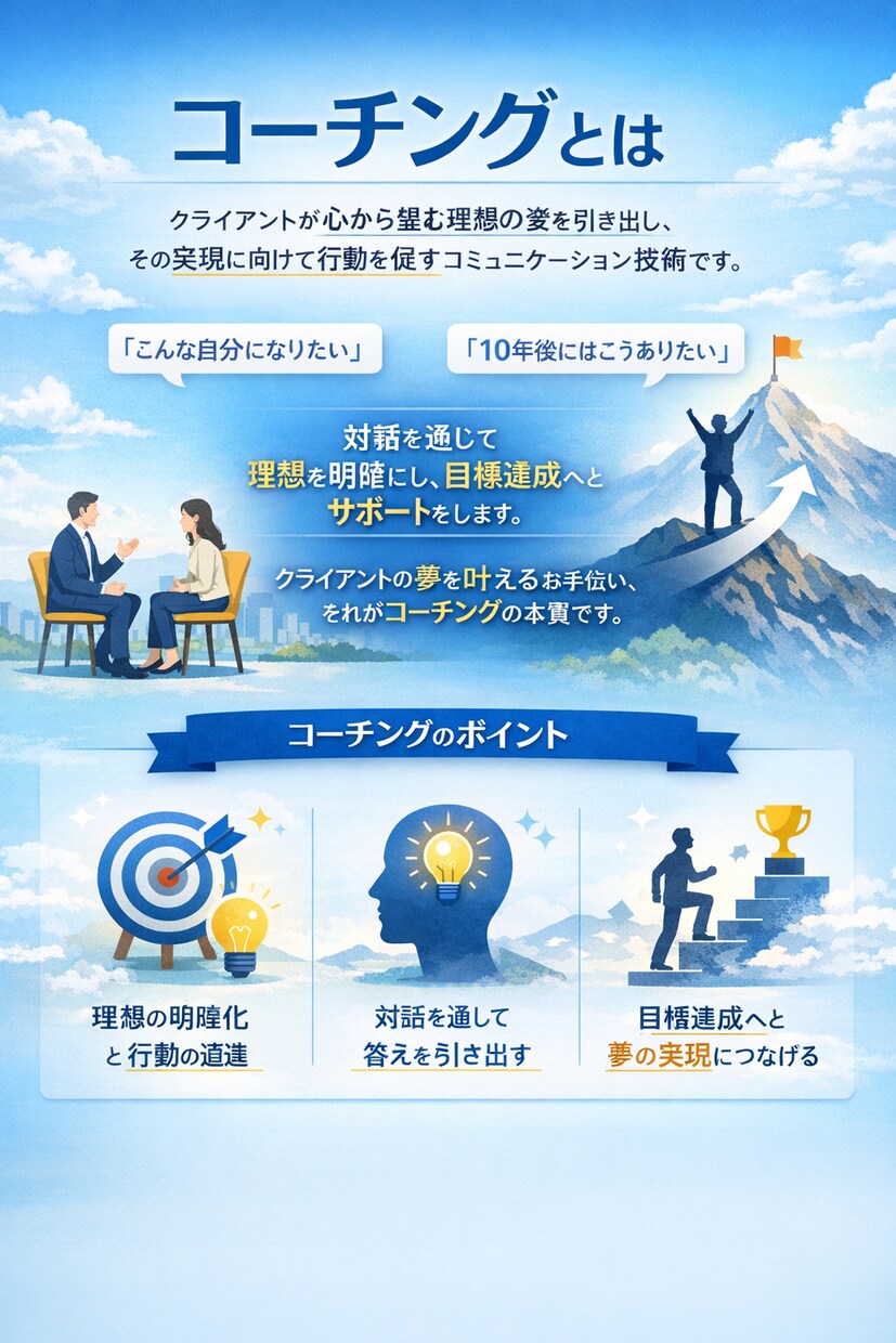 目標達成のためのコーチングをおこないます 加速する「実行力」をあなたに獲得していただく イメージ2