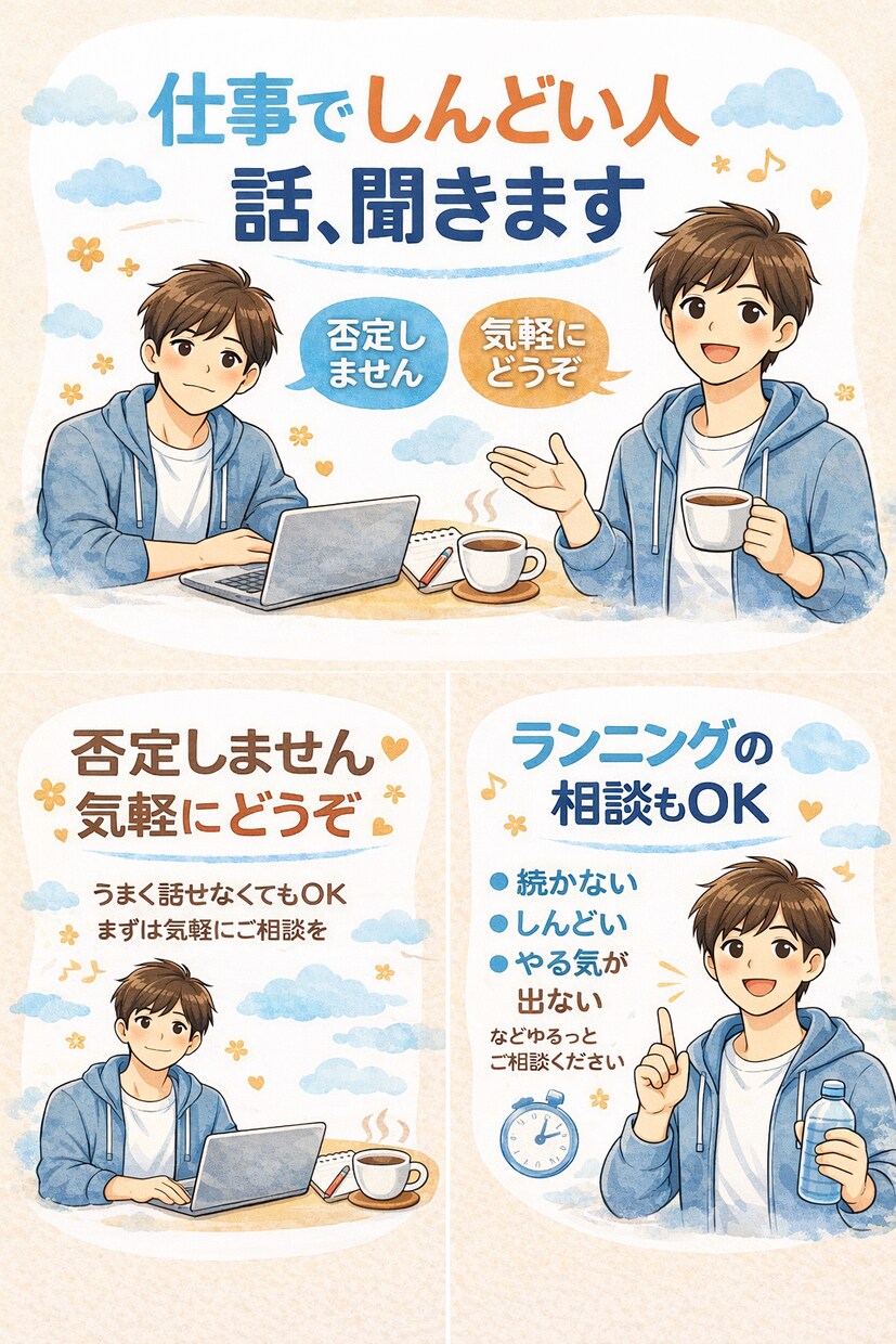 否定せず最後まで話し聞きます 仕事や人間関係のモヤモヤ、否定せず全部聞きます。 イメージ1