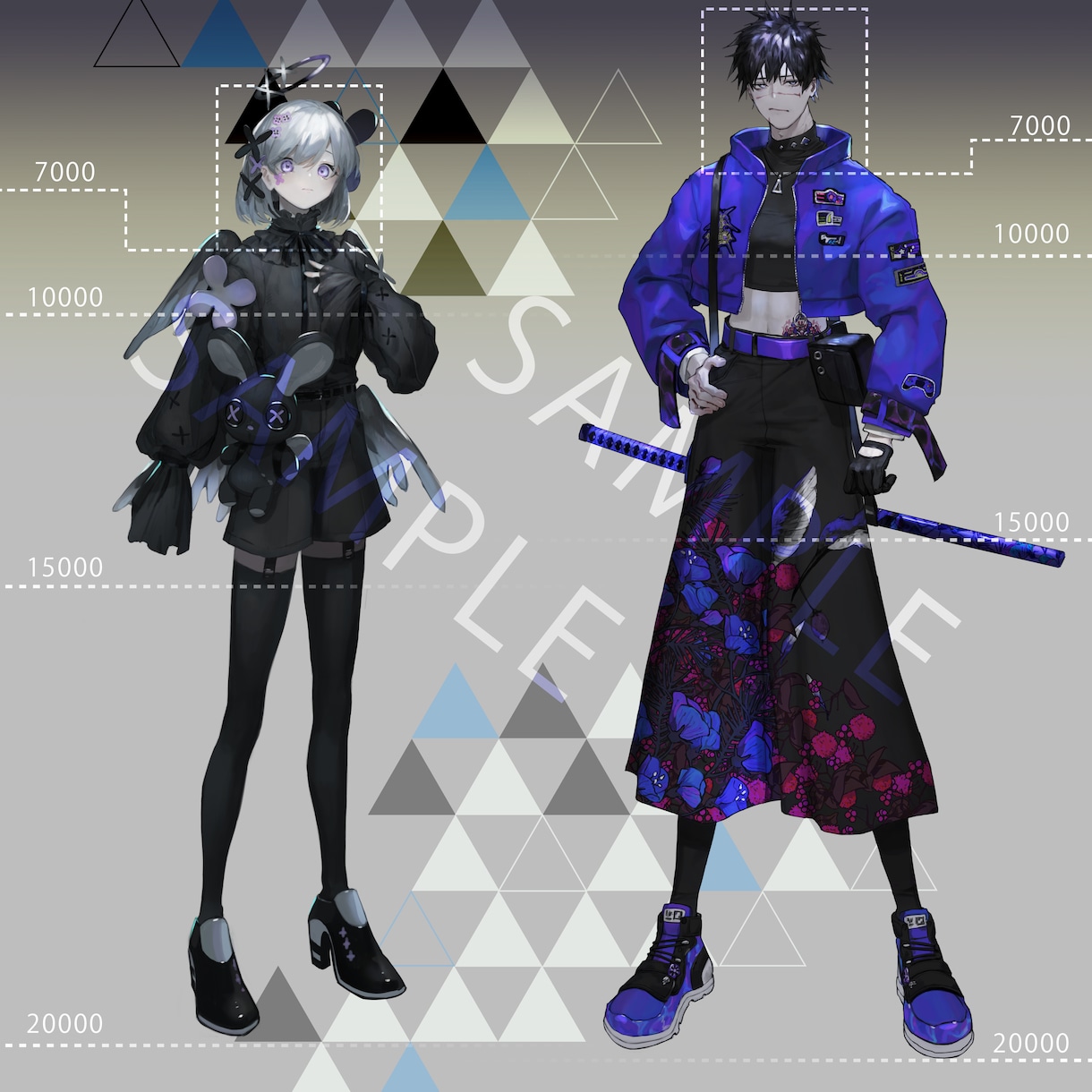イラスト作成します 商用利用可能　背景ミニキャラキャラクターデザイン描きます！ イメージ3