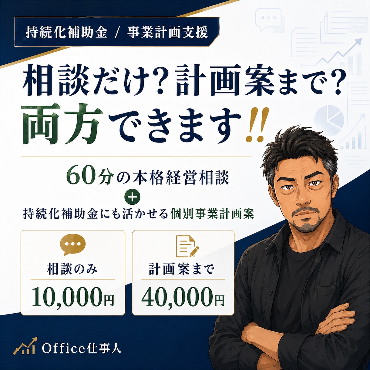 持続化補助金にも活かせる事業計画を立案します 本格経営相談＋必要なら個別事業計画案まで⁉ イメージ1