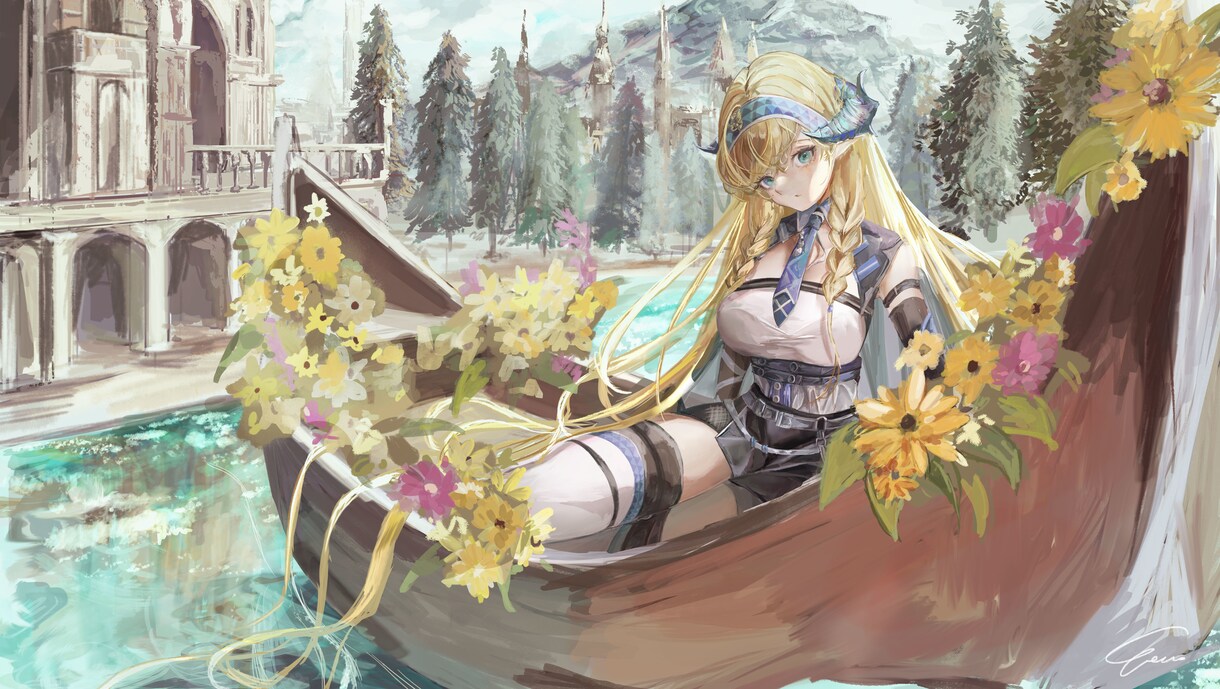 厚塗りで世界観のあるイラスト描きます キャラクター立ち絵や背景あり等ご対応できます イメージ2