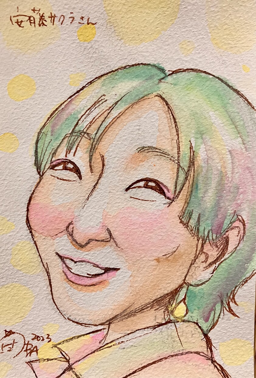 実績10名様限定ハガキサイズの手描き似顔絵描きます 送料込みお手頃価格でお気軽に♡プチプレゼントにぴったりです。 イメージ7