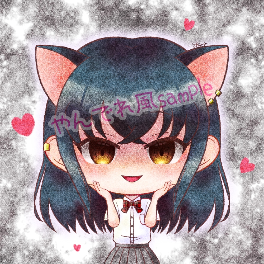 お試し価格！おまかせちびキャラアイコンを描きます 低予算の方やこだわりが少ない方向きのアナログ風アイコンです イメージ5