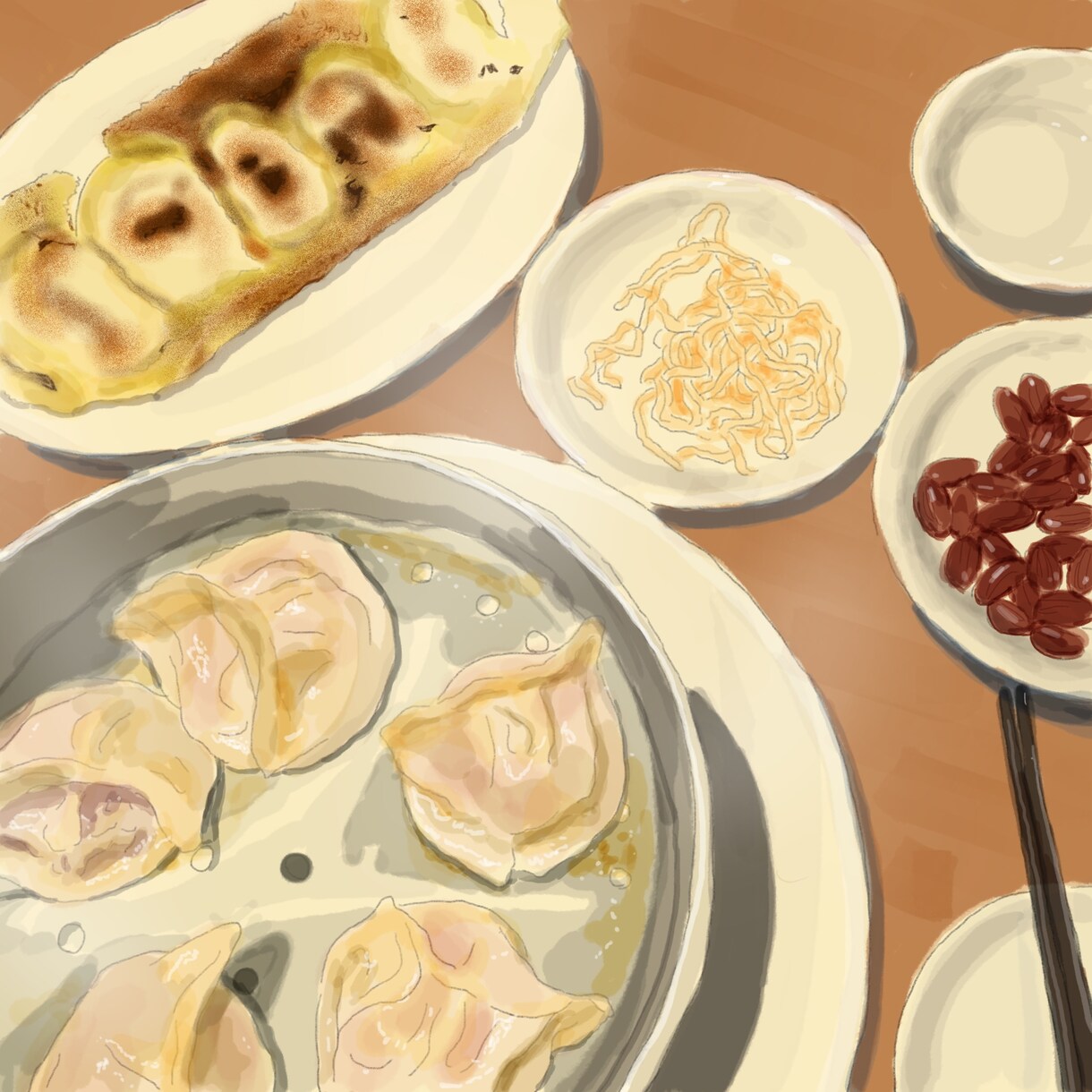 食べ物のイラスト描きます お好きな食べ物や料理を柔らかいテイストで描きます イメージ6