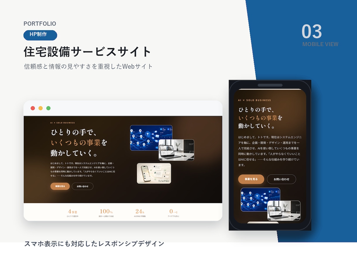 店舗・個人事業主のホームページ制作します 名刺代わりの1ページ・スマホ対応。低予算で始めるお店のHP イメージ2