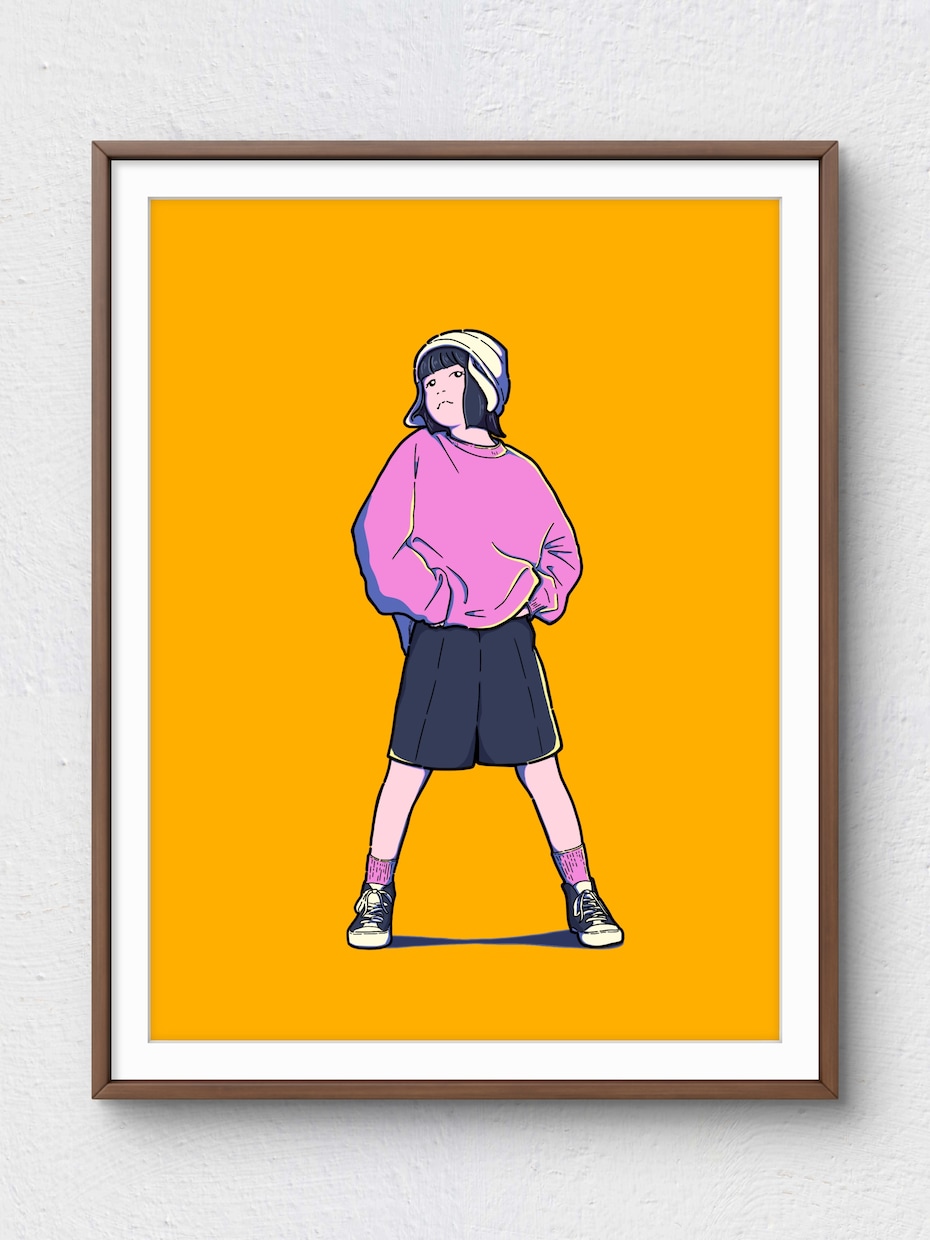 ポップでレトロなイラストを作成します SNS用のアイコンや、画像をレトロポップに仕上げます イメージ1