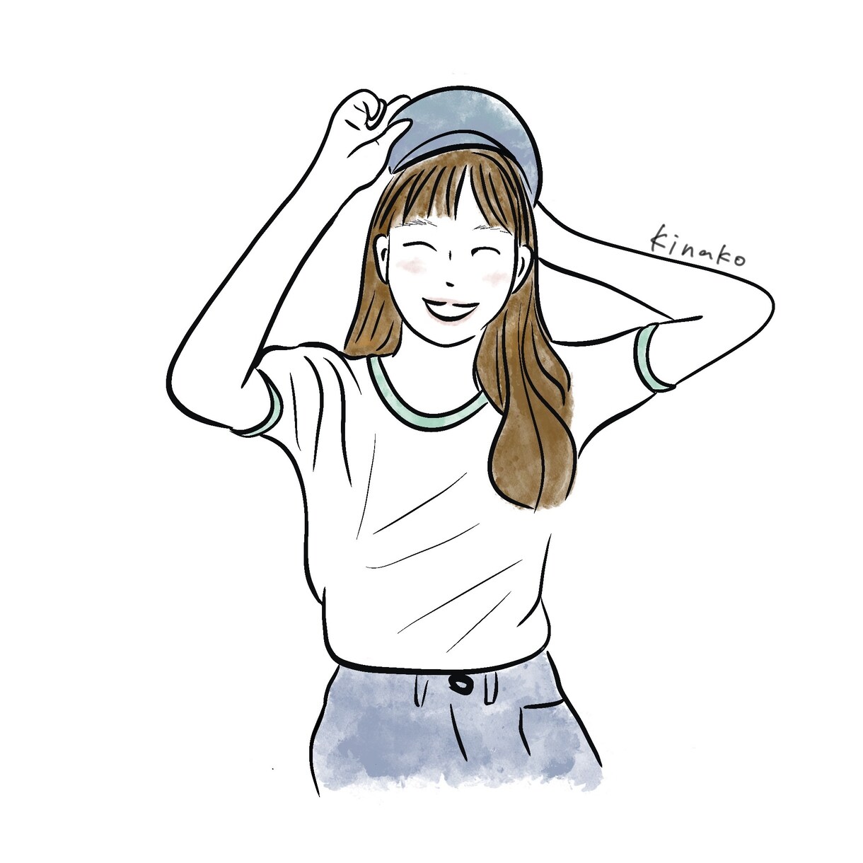 写真をシンプルにほっこりする線画で描きます アイコンに！プレゼントに！癒されるイラストにします♡ イメージ9