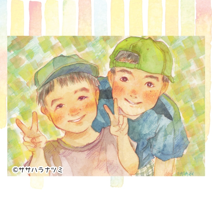 ほんわか温かい水彩似顔絵を制作します 大切な人へのプレゼントや記念日などの思い出に♫ イメージ5