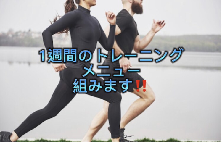 一週間のトレーニングメニュー組みます 目標設定タイムに合わせたオーダーメイドのメニューを組みます イメージ1