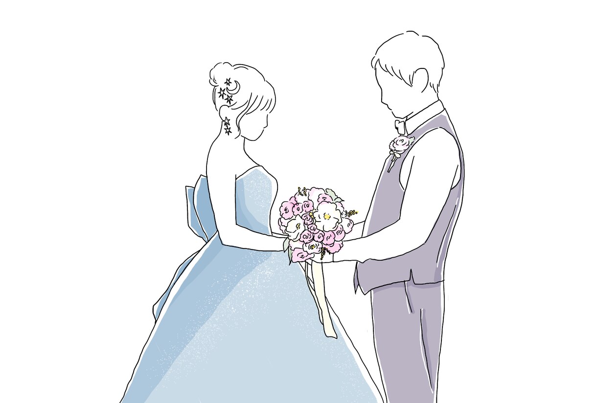シンプルな線画お描きします 大切な１日を線画イラストにして残しませんか イメージ6