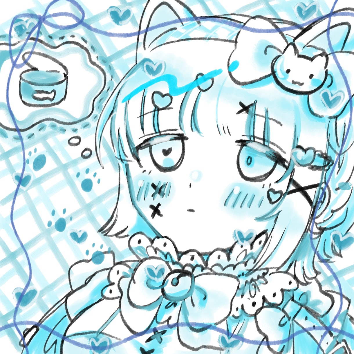 ゆめかわなイラストアイコンを描きます ふわふわな絵柄の可愛いアイコンを描きます！ イメージ9