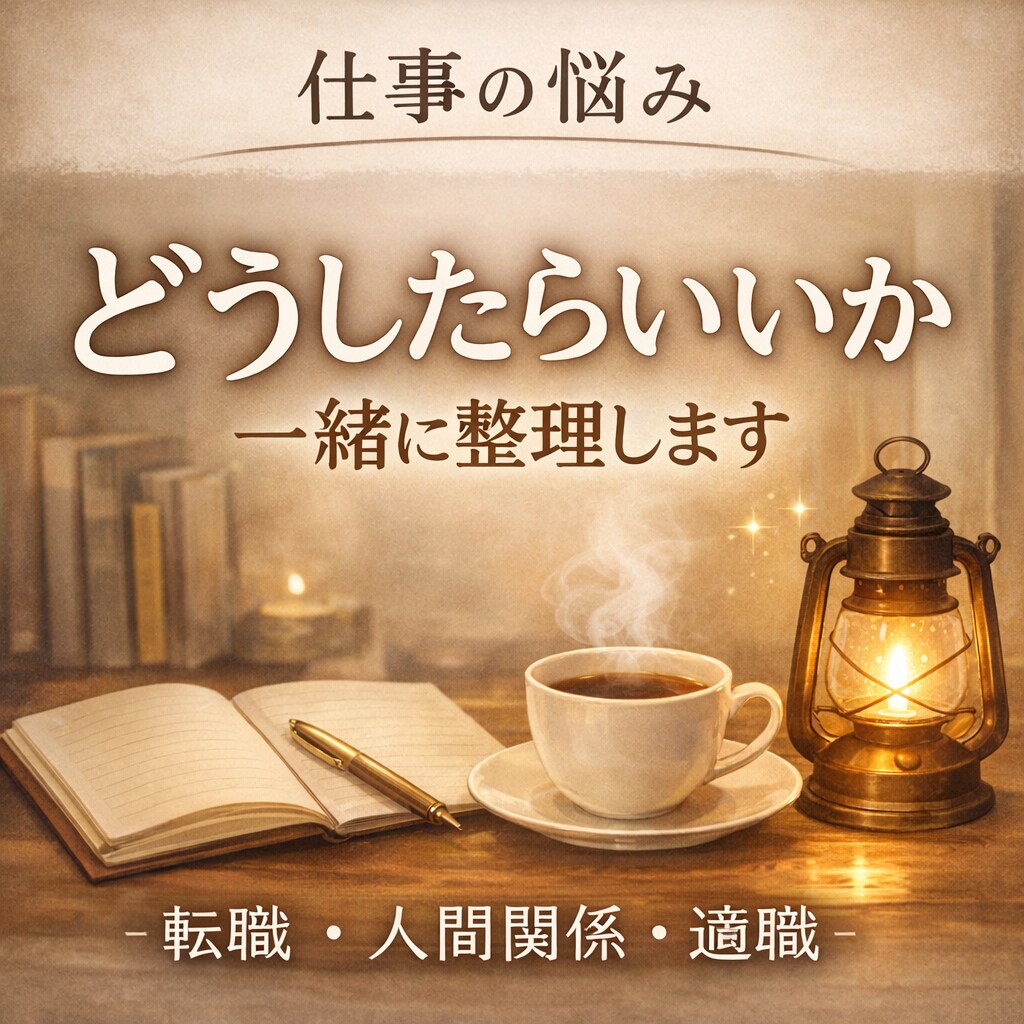 転職・適職・人間関係…仕事の悩みを丁寧に読み解ます 転職・人間関係・新しい挑戦まで仕事運を総合鑑定 イメージ1