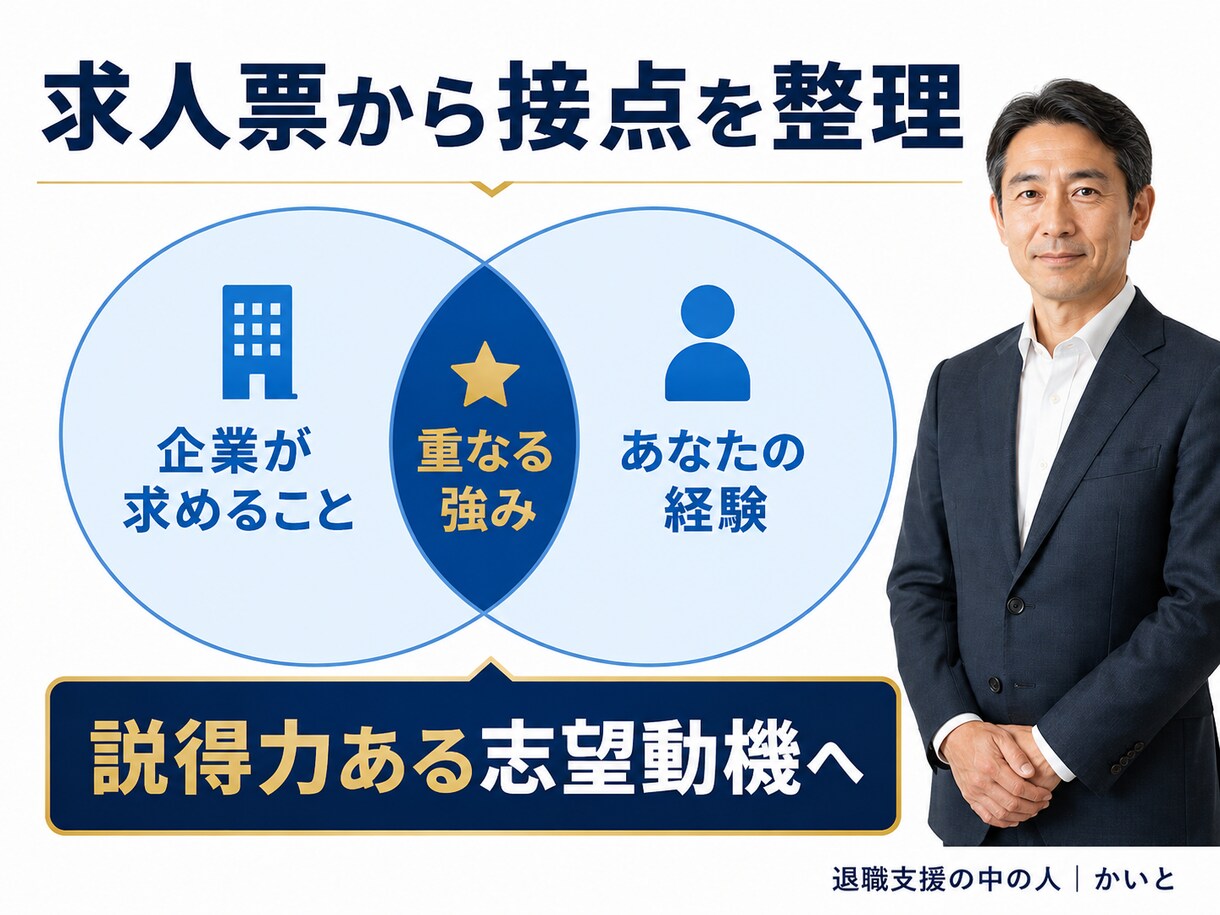 応募先に合わせた志望動機を作成します 求人票と経歴を結び、本人の言葉で仕上げます イメージ5