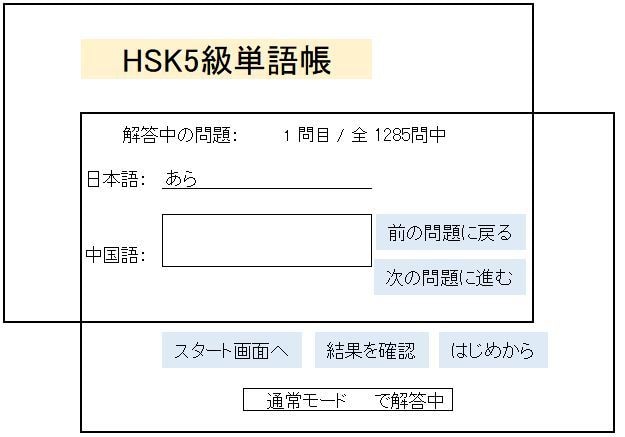 HSK5級のPC版単語帳アプリを販売します 時間をかけずにサラッと覚えられるHSKの単語帳ができました。 イメージ4