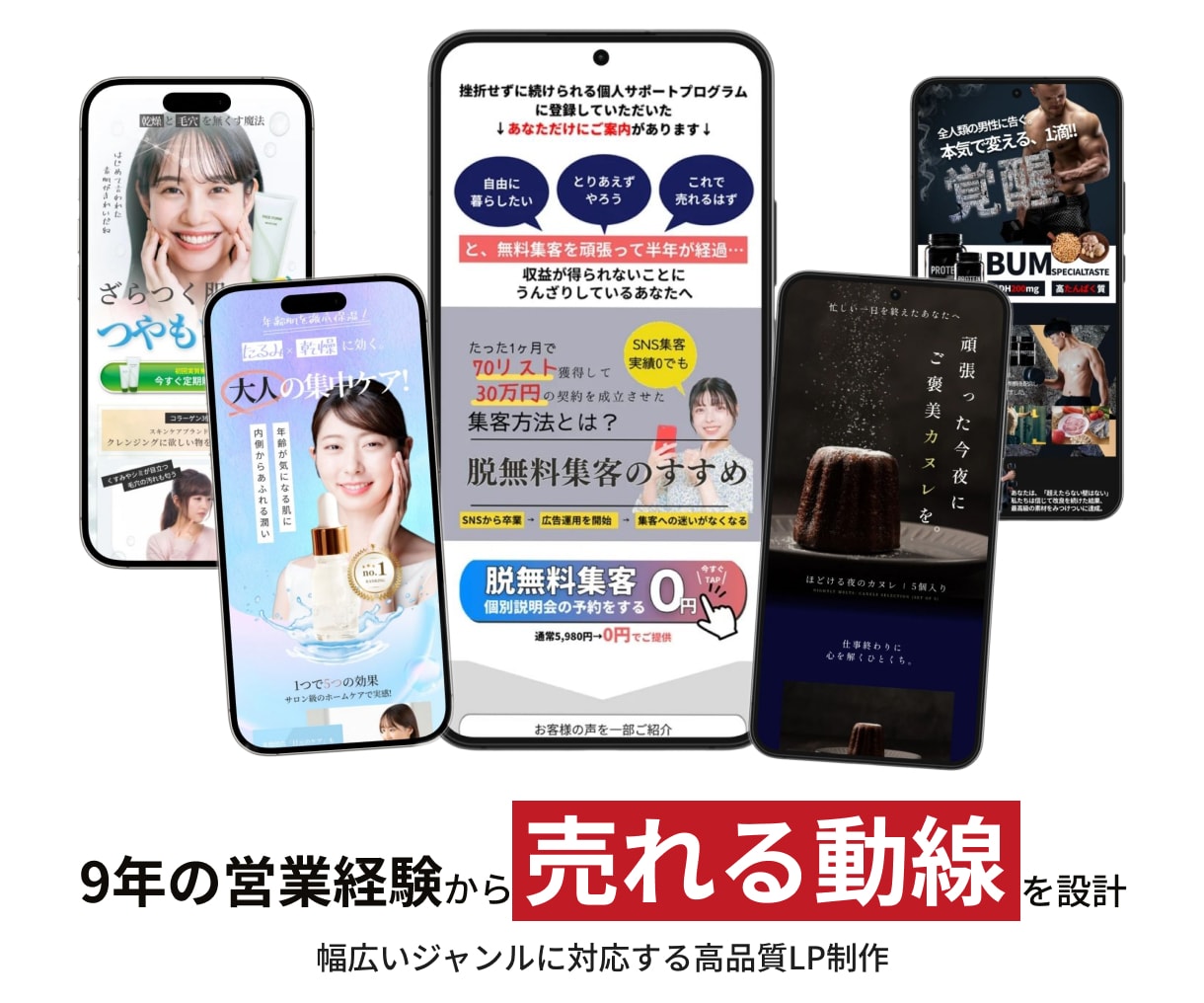 0.5秒で心を掴むLPファーストビュー制作します 営業視点のリサーチで売れる動線設計のFVを制作 イメージ1