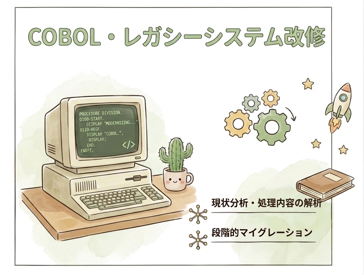 古いシステムの改修をお手伝いします 仕様書なし・前任不在でもお任せください！ イメージ1