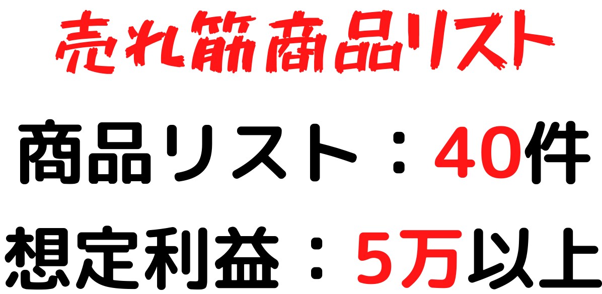 自分で調べる必要が一切ない、商品リストを暴露します 時間がないあなたでもOK！仕入れて売るだけの商品リスト40 イメージ1