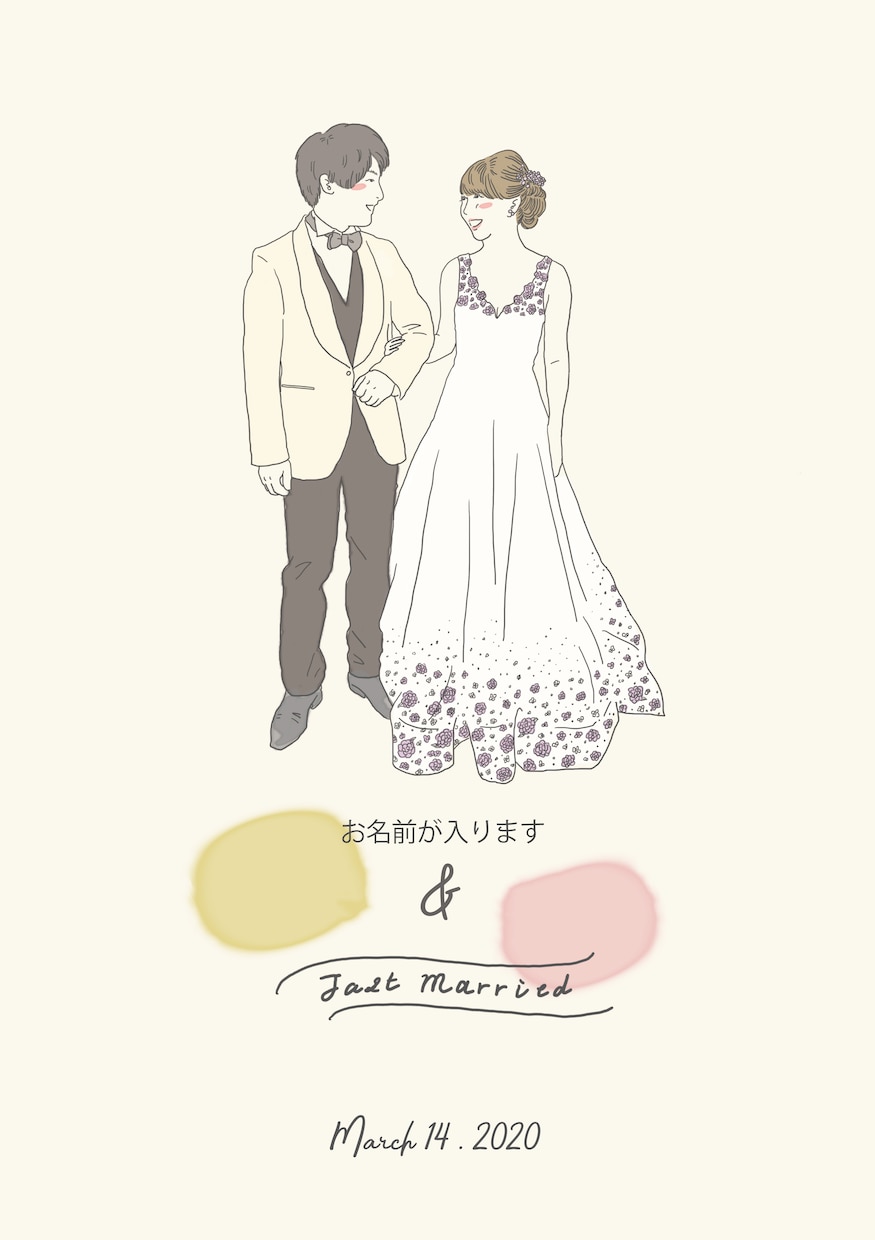 かわいいおしゃれなウェルカムボード描きます 夫婦の雰囲気が伝わるイラストにしたい方へ♪ イメージ5