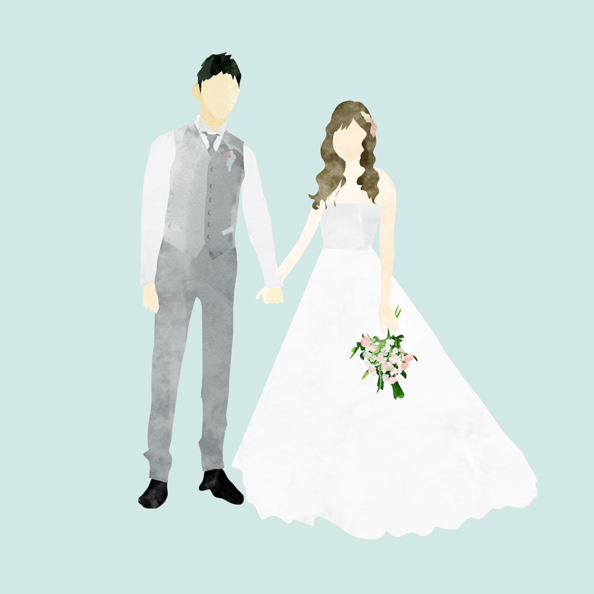 お写真をイラスト化します 大切なお写真を水彩風イラストに♪ イメージ4
