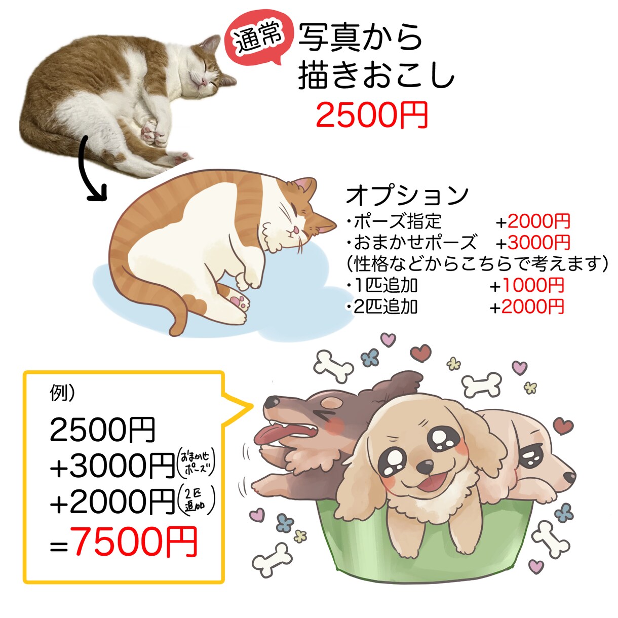 ペットのイラスト描きます 犬猫鳥なんでもOK！アイコン等に使えるイラストを描きます。 イメージ3